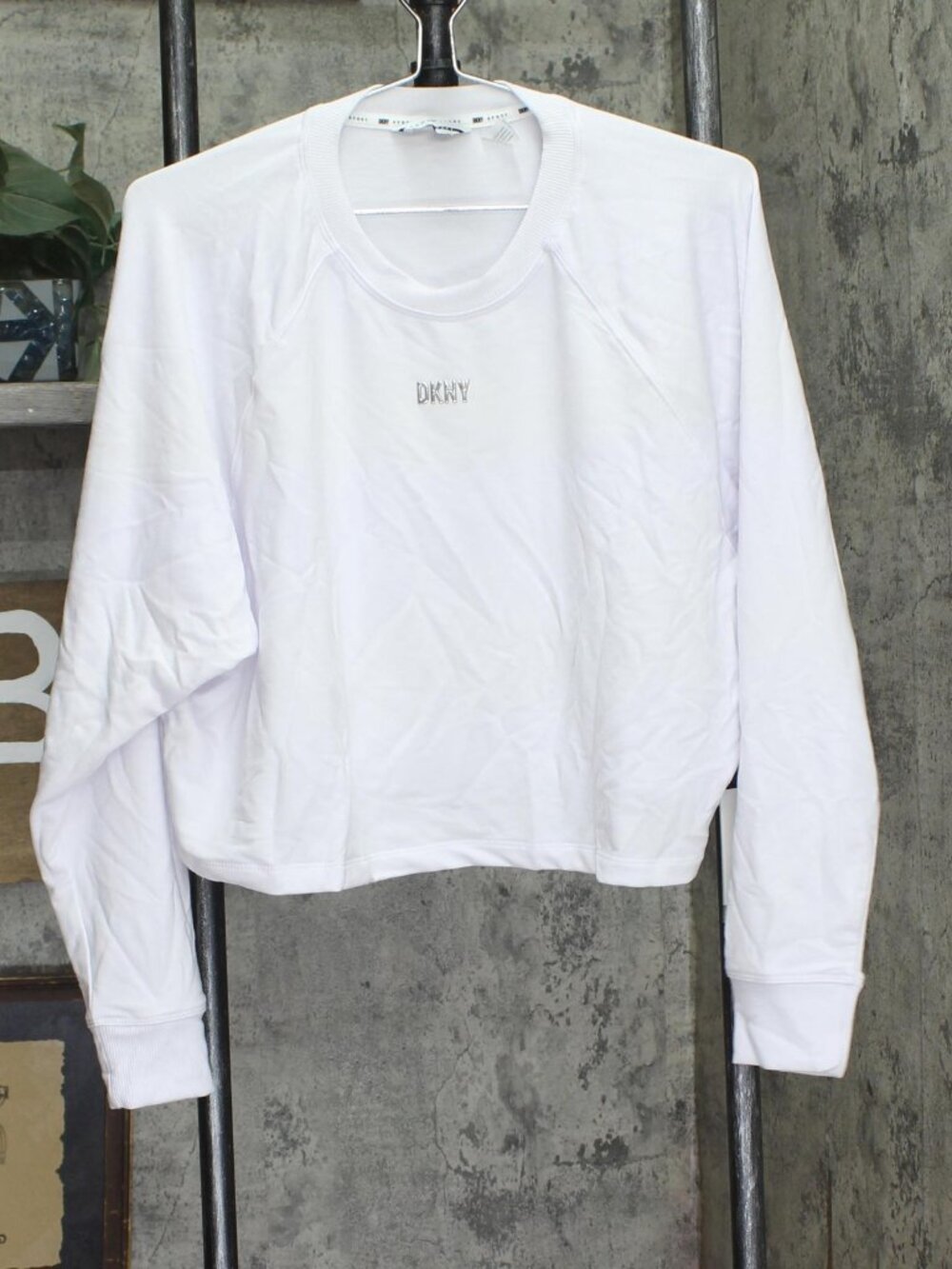 Dkny White Sport Lightweight Super Soft Pullover Sweatshirt S Sz S